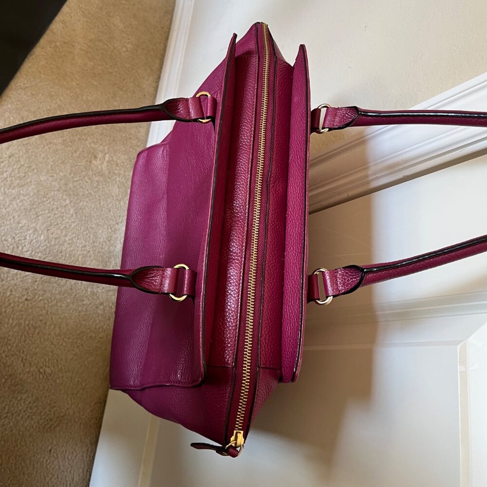 Kate Spade Baxter Street Fernrose Tote Cherrywood Burgundy Pebbled Leather WKRU2 - Picture 9 of 16